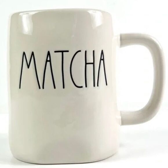 NWT Rae Dunn White Ceramic Matcha White Coffee Mug Cup with Black lettering New - Picture 1 of 7